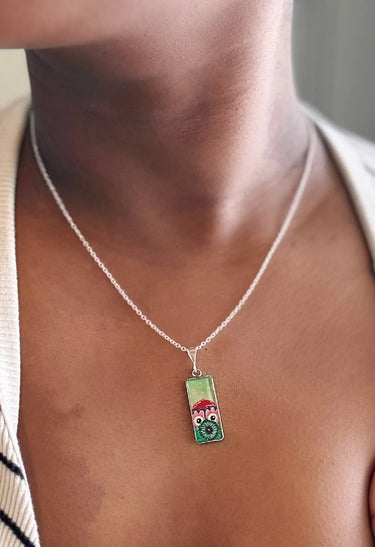 Large Hand-Painted Phillies Phanatic Pendant Necklace Pretty Weird