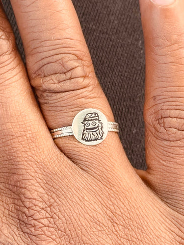 Gritty Engraved Triband Ring | Philadelphia Flyers Sterling Silver Jewelry Pretty Weird