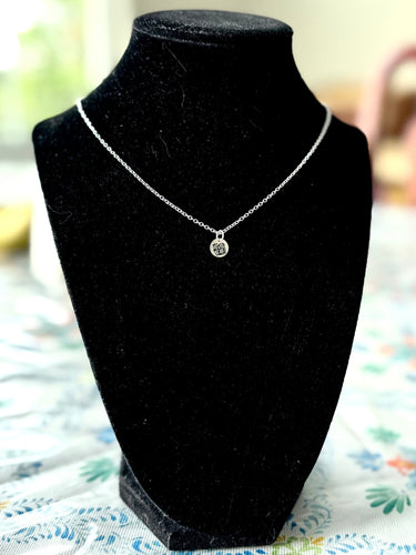 Sterling Silver LOVE Pendant Necklace – 8mm Hand Engraved Pretty Weird