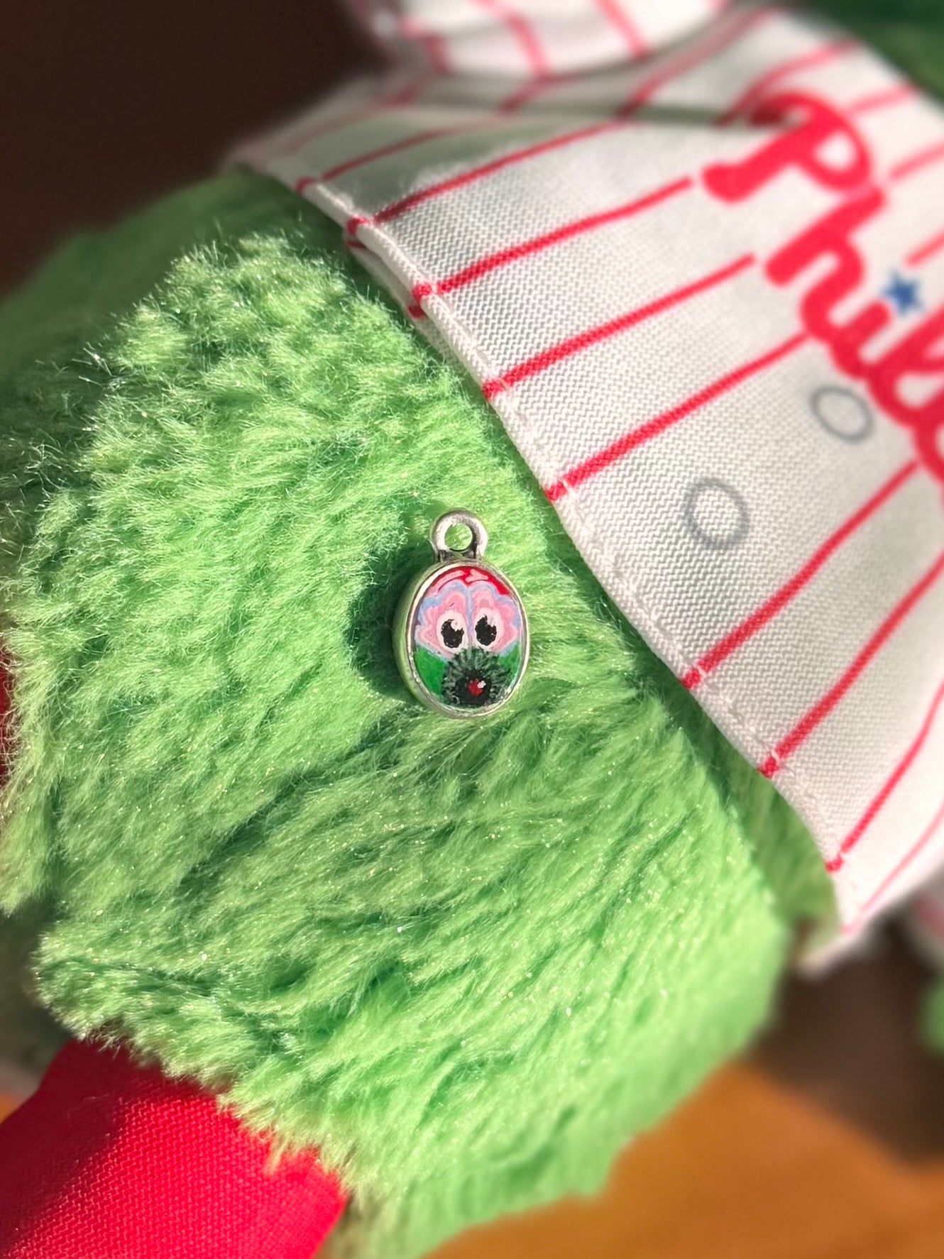 Tiny Oval Hand-Painted Phanatic Necklace