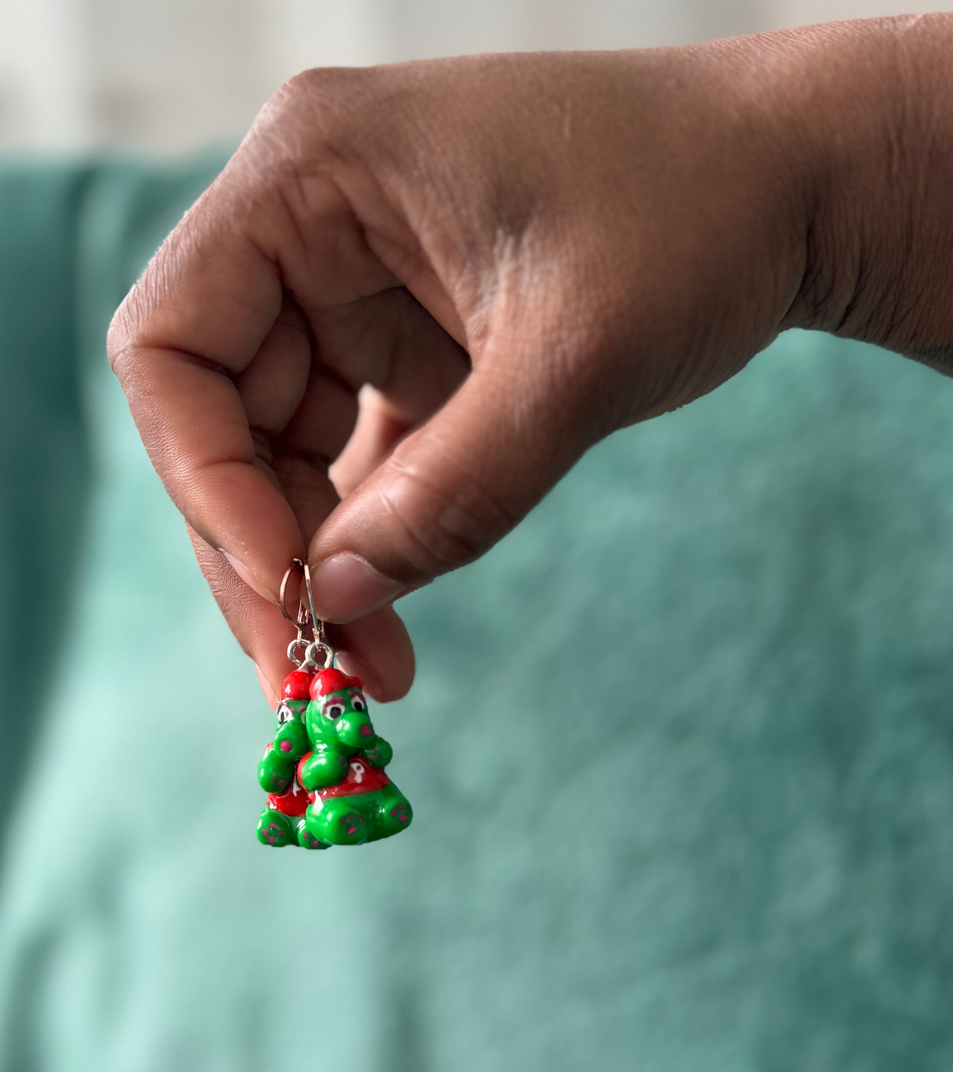 Phillie Phanatic Gummy Bear Earrings - Pretty Weird