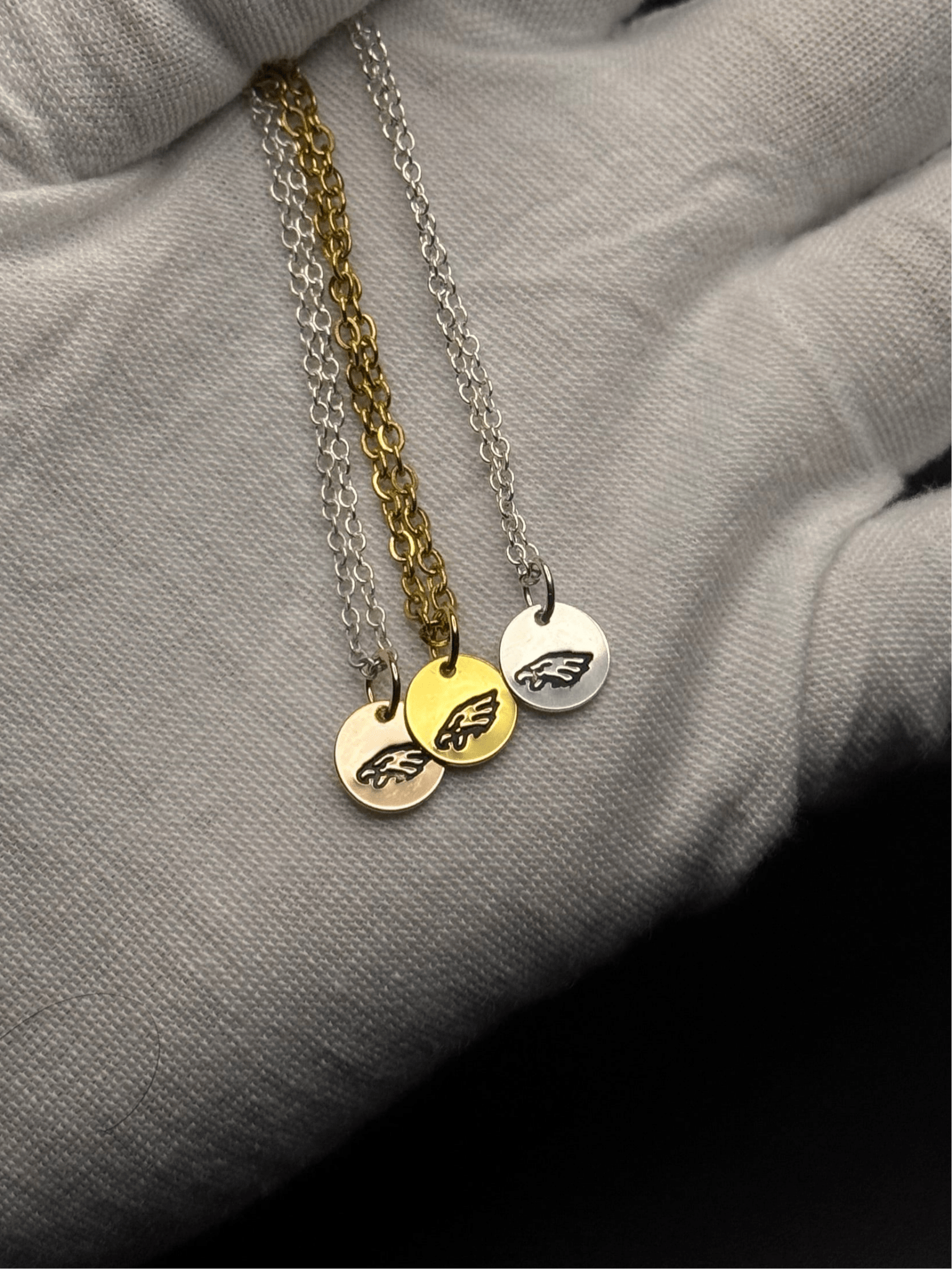 Gold & Rose Gold Eagles Mini Pendant Necklaces