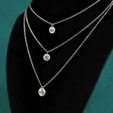 Sterling Silver LOVE Pendant Necklace – 8mm Hand Engraved Pretty Weird