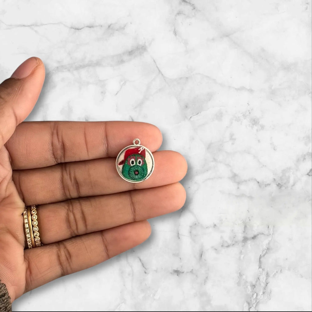 Tiny Hand-Painted Phanatic Circle Pendant - Pretty Weird