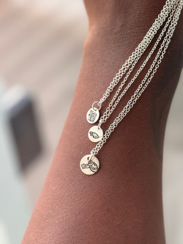 Sterling Silver Eagles Pendant Necklace – 8mm Hand Engraved Pretty Weird