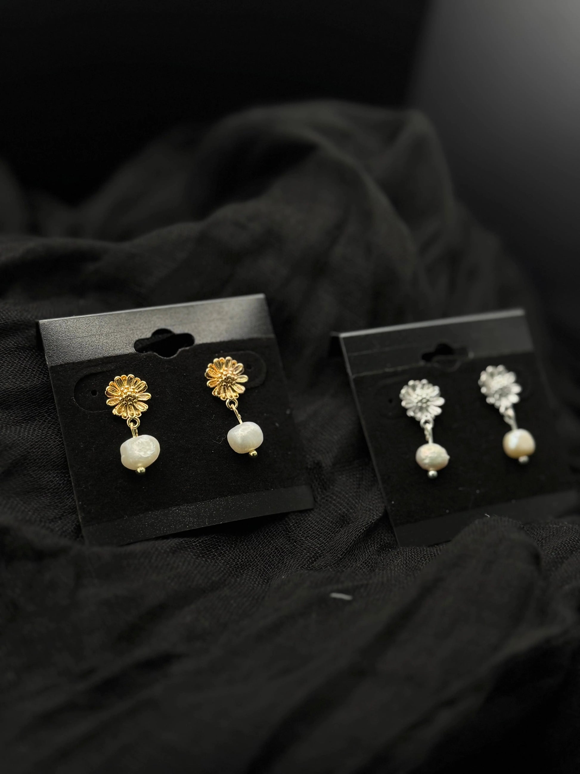 Pearl Flower Dangle Earring - Pretty Weird