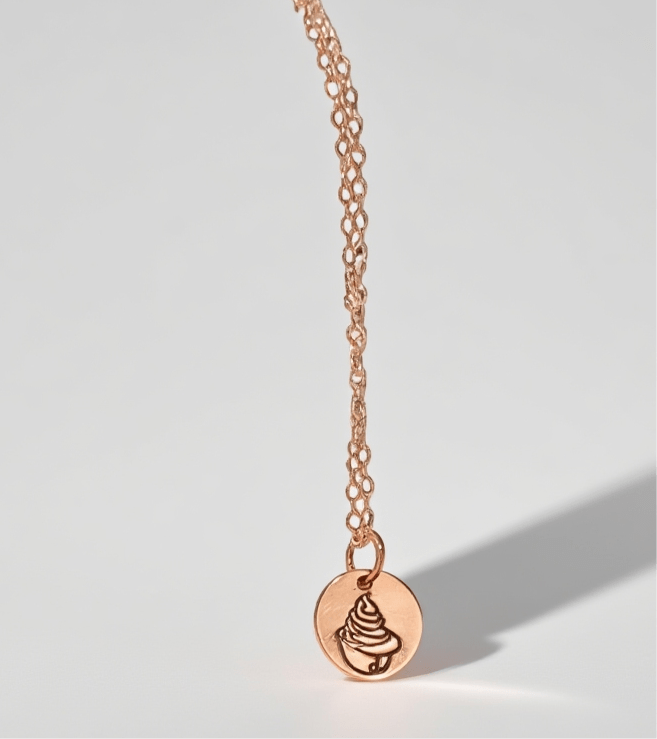 Gold & Rose Gold Phillies Ice Cream Helmet Necklaces