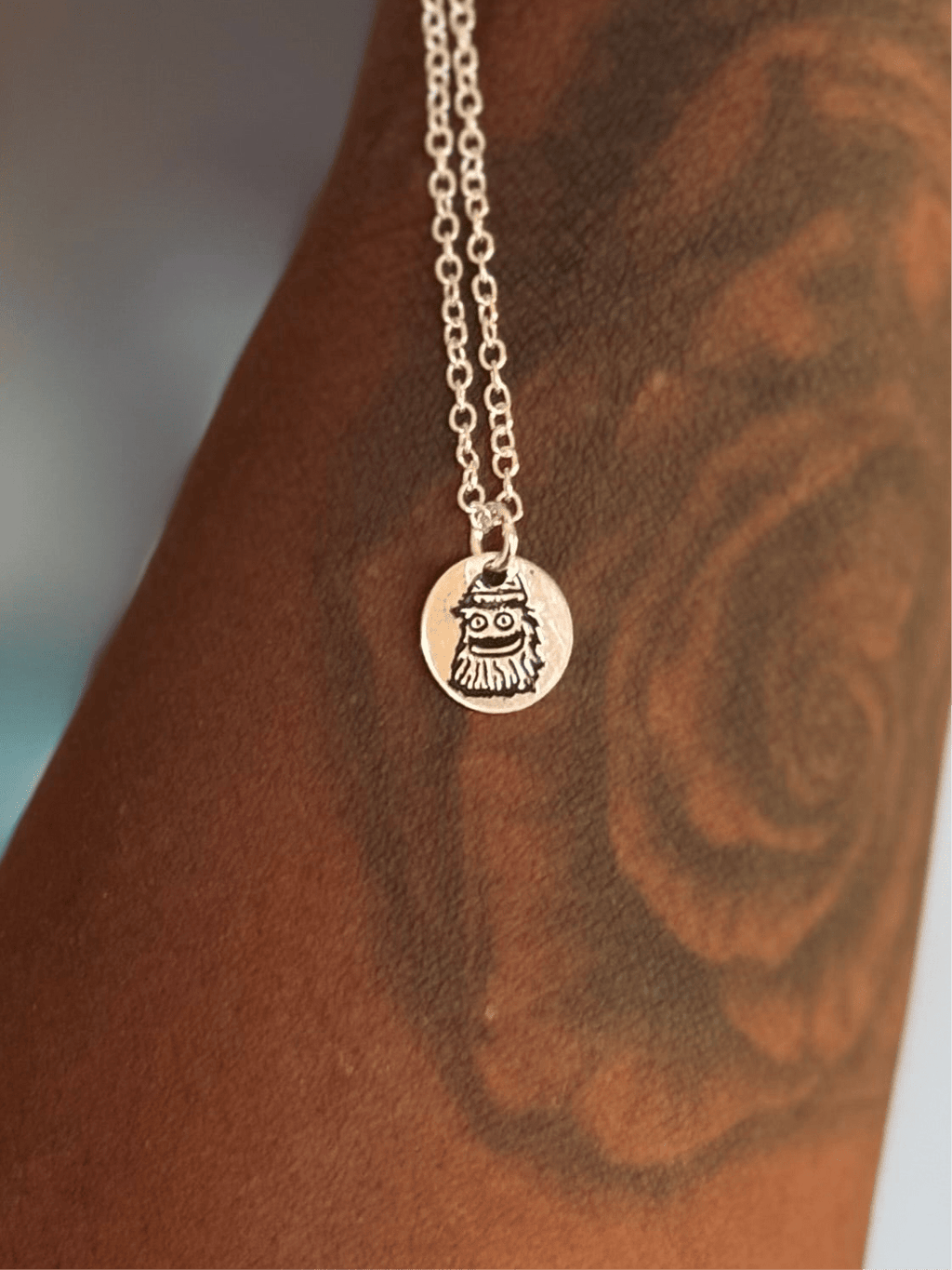 Gritty Engraved Sterling Silver Necklace Pretty Weird