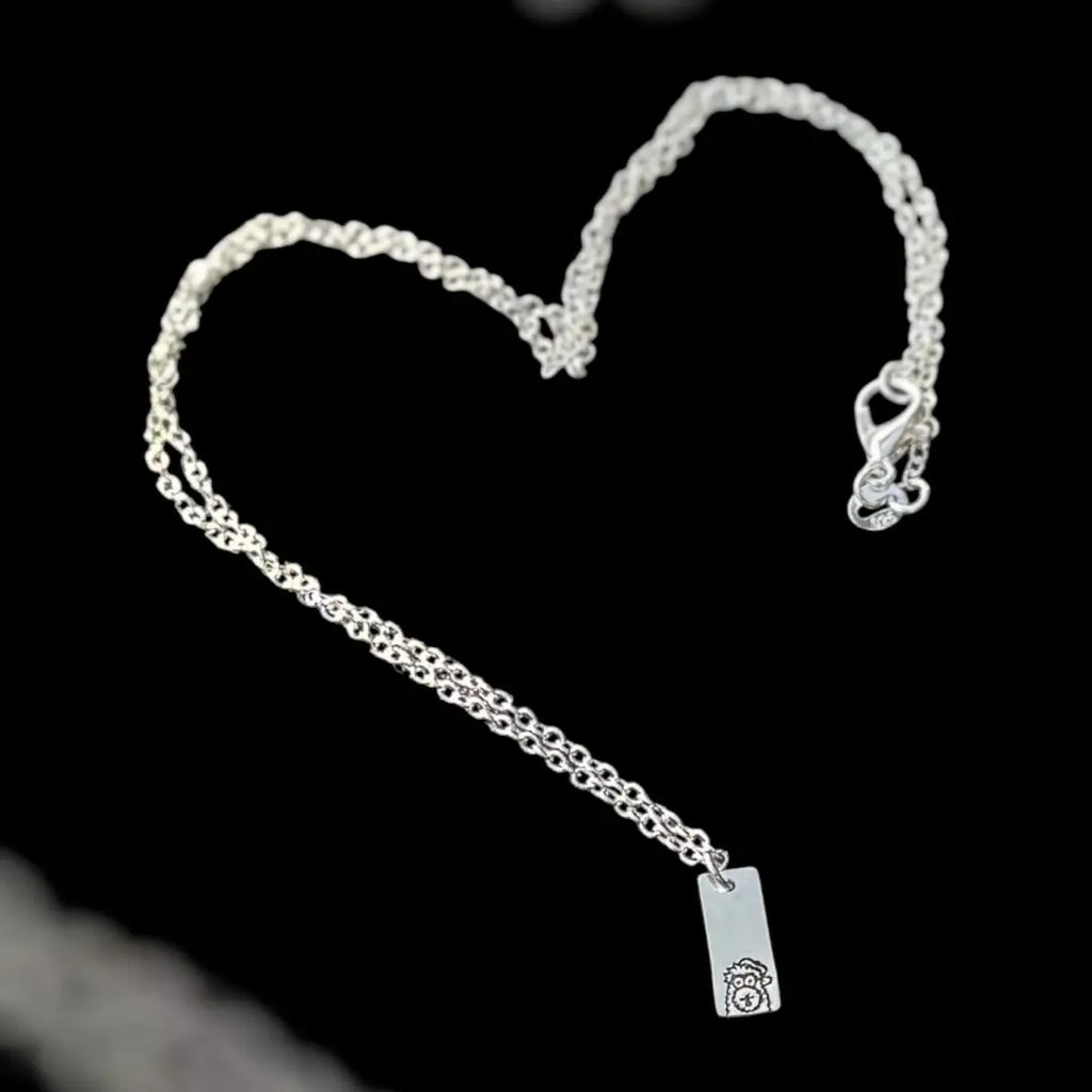 Sterling Silver Engraved Peeking Phanatic - Pretty Weird