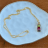 10mm x 20mm hand-painted Phillie Phanatic pendant necklace on 18-inch chain