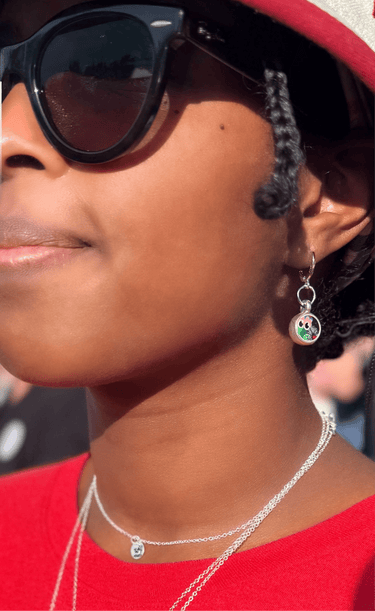 Silly Phanatic Painted Earrings and Engraved Necklace Bundle | Red October Pretty Weird