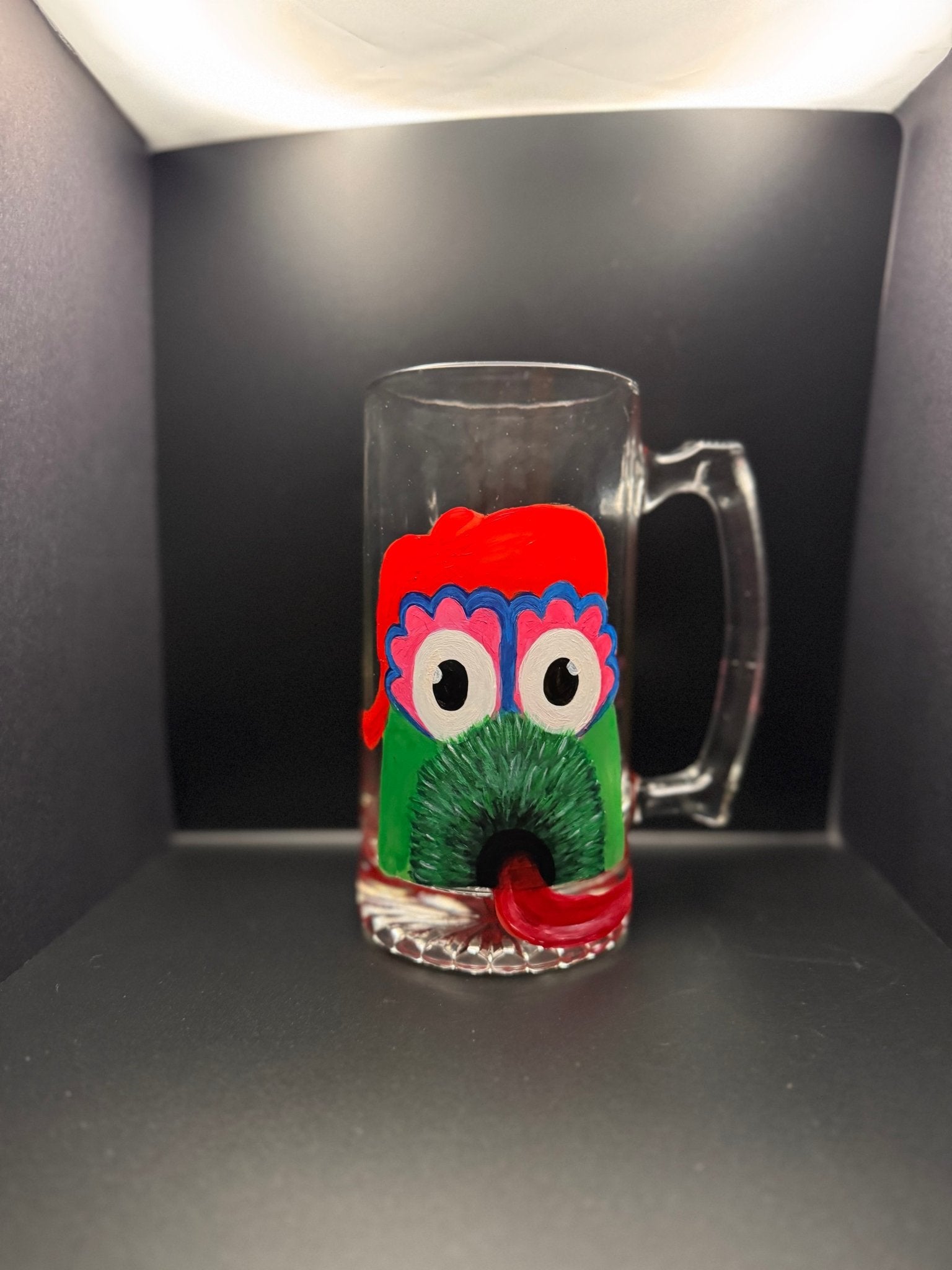 Hand-Painted Phillies Phanatic Beer Mug – 24 oz