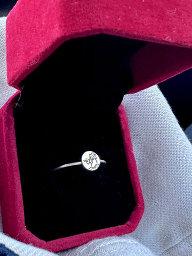 Silver Silly Phillies Phanatic Band Ring – Hand Engraved 4mm Flat Philadelphia Phillies Mascot Ring Pretty Weird