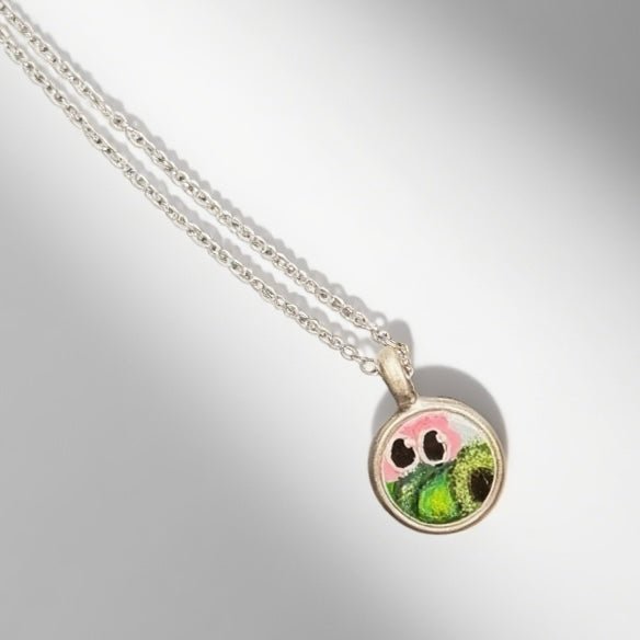 Tiny Round Hand-Painted Phanatic Necklace