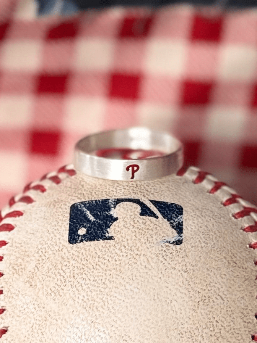 Sterling Silver Phillies "P" Ring | Limited Edition