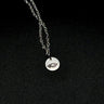 Sterling Silver Eagles Pendant Necklace – 8mm Hand Engraved Pretty Weird