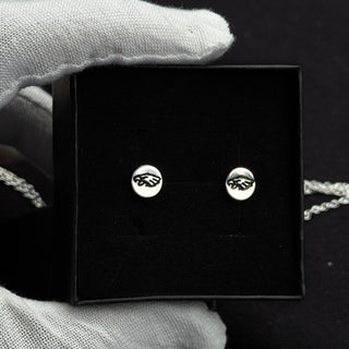 Eagles Engraved Hand Soldered Earrings and Oval Necklace Set | .925 Sterling Silver Pretty Weird