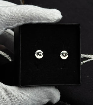Eagles Engraved Hand Soldered Earrings and Oval Necklace Set | .925 Sterling Silver Pretty Weird