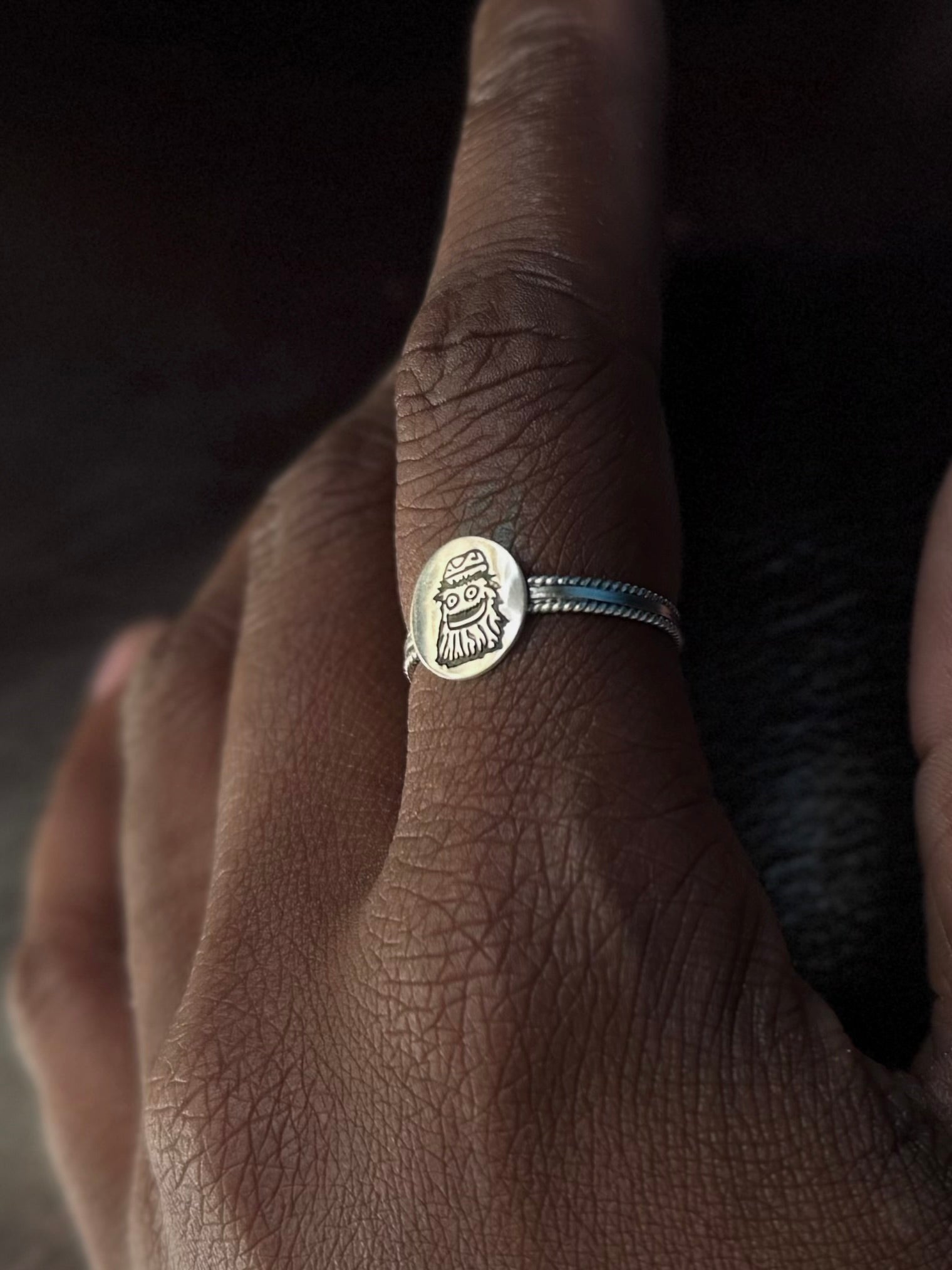 Gritty Engraved Triband Ring | Philadelphia Flyers Sterling Silver Jewelry Pretty Weird