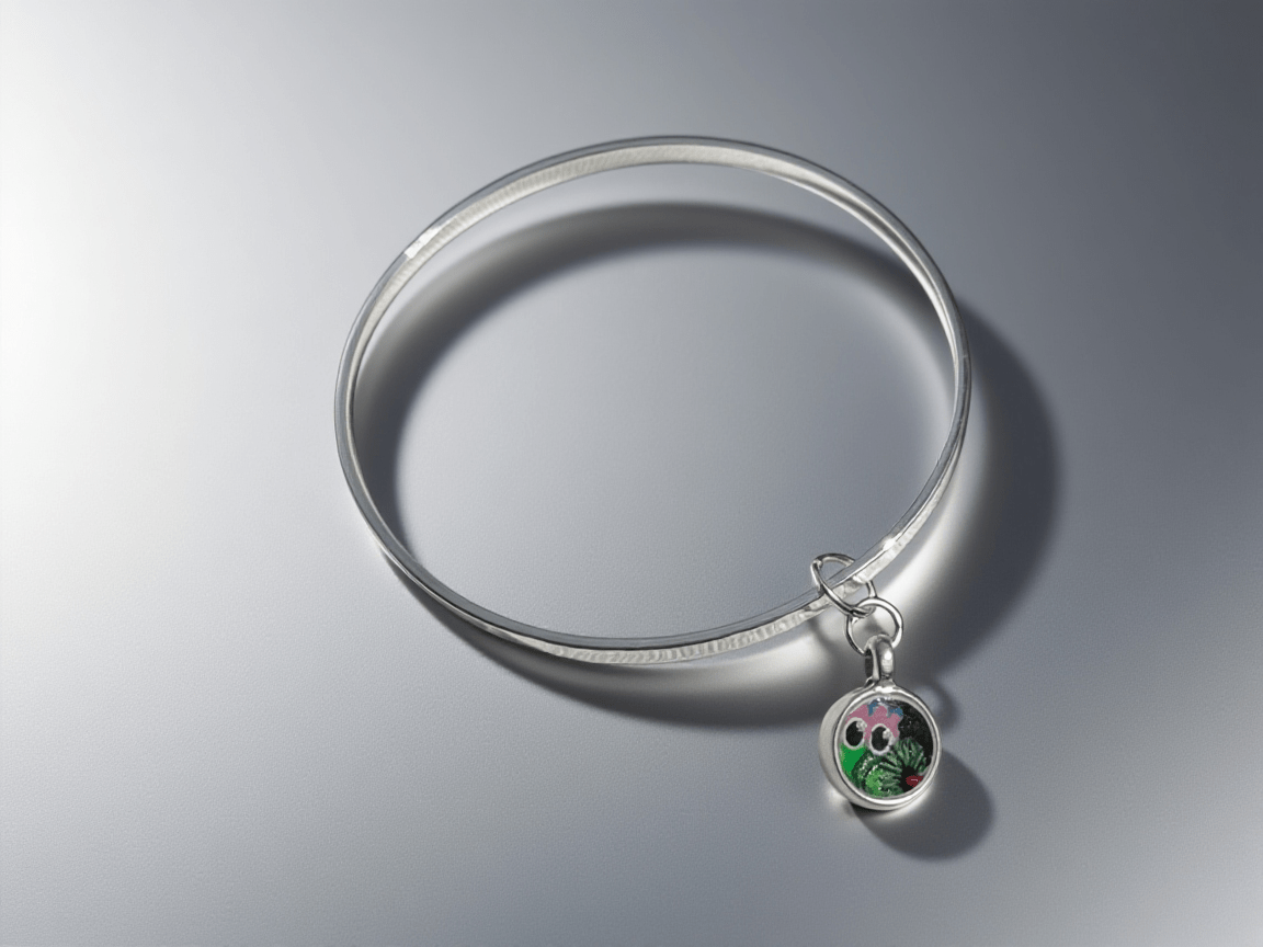 Sterling Silver Hand-Soldered Phanatic Charm Bangle – Choose Your Charm