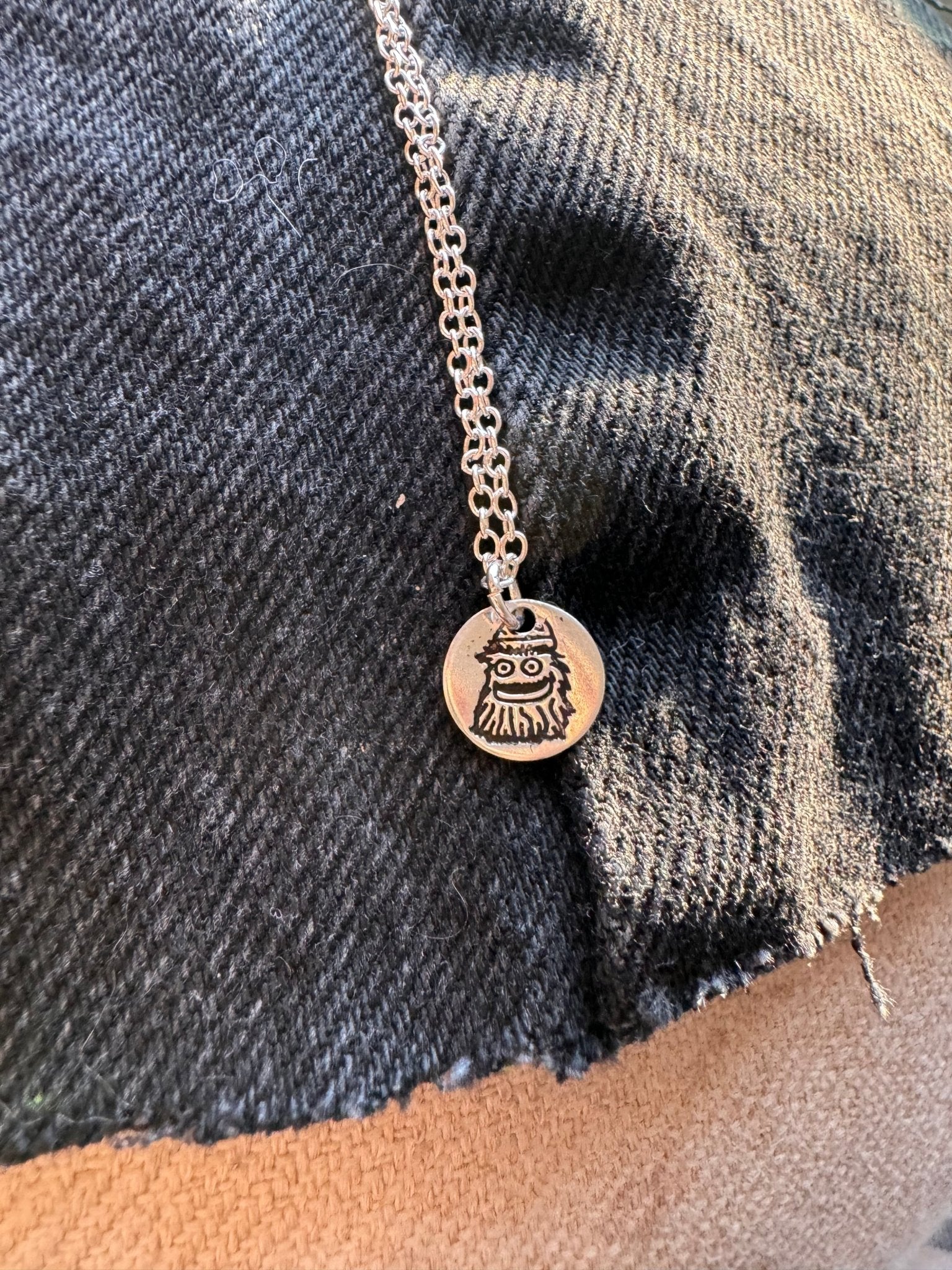 Gritty Engraved Sterling Silver Necklace Pretty Weird