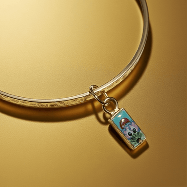 14K Gold Filled Sterling Silver Hand-Soldered Phillies Phanatic Charm Bangle Pretty Weird