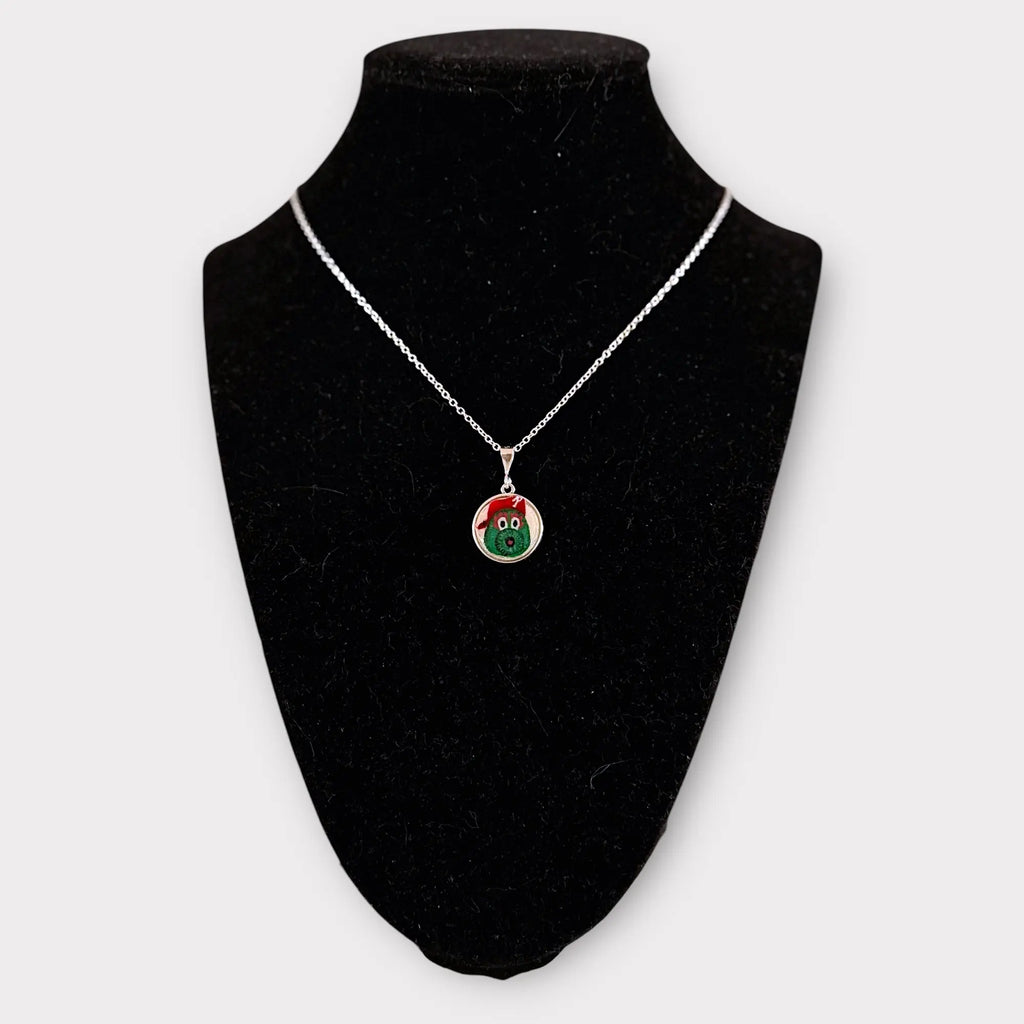 Tiny Hand-Painted Phanatic Circle Pendant - Pretty Weird