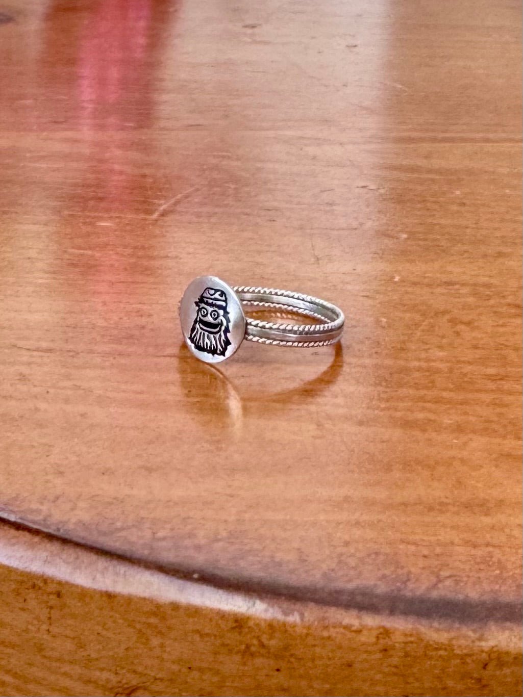 Gritty Engraved Triband Ring | Philadelphia Flyers Sterling Silver Jewelry Pretty Weird