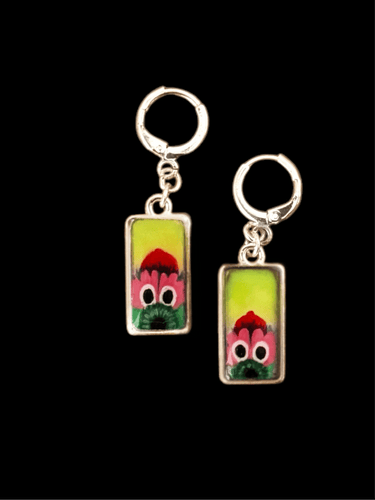 Hand-Painted Peeking Phanatic Earrings | Pretty Weird
