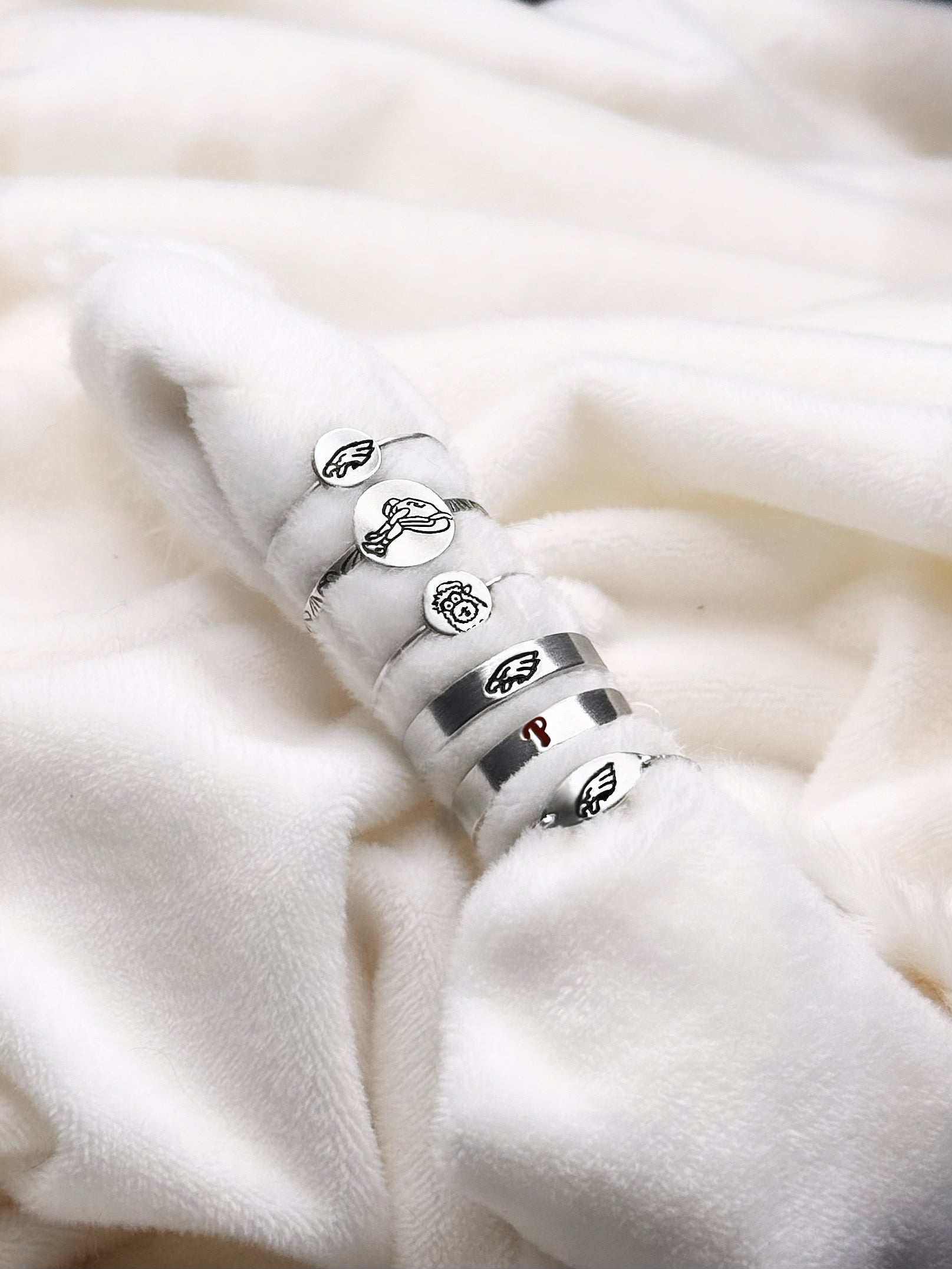 Marquise Ring & Eagles Logo Necklace Bundle