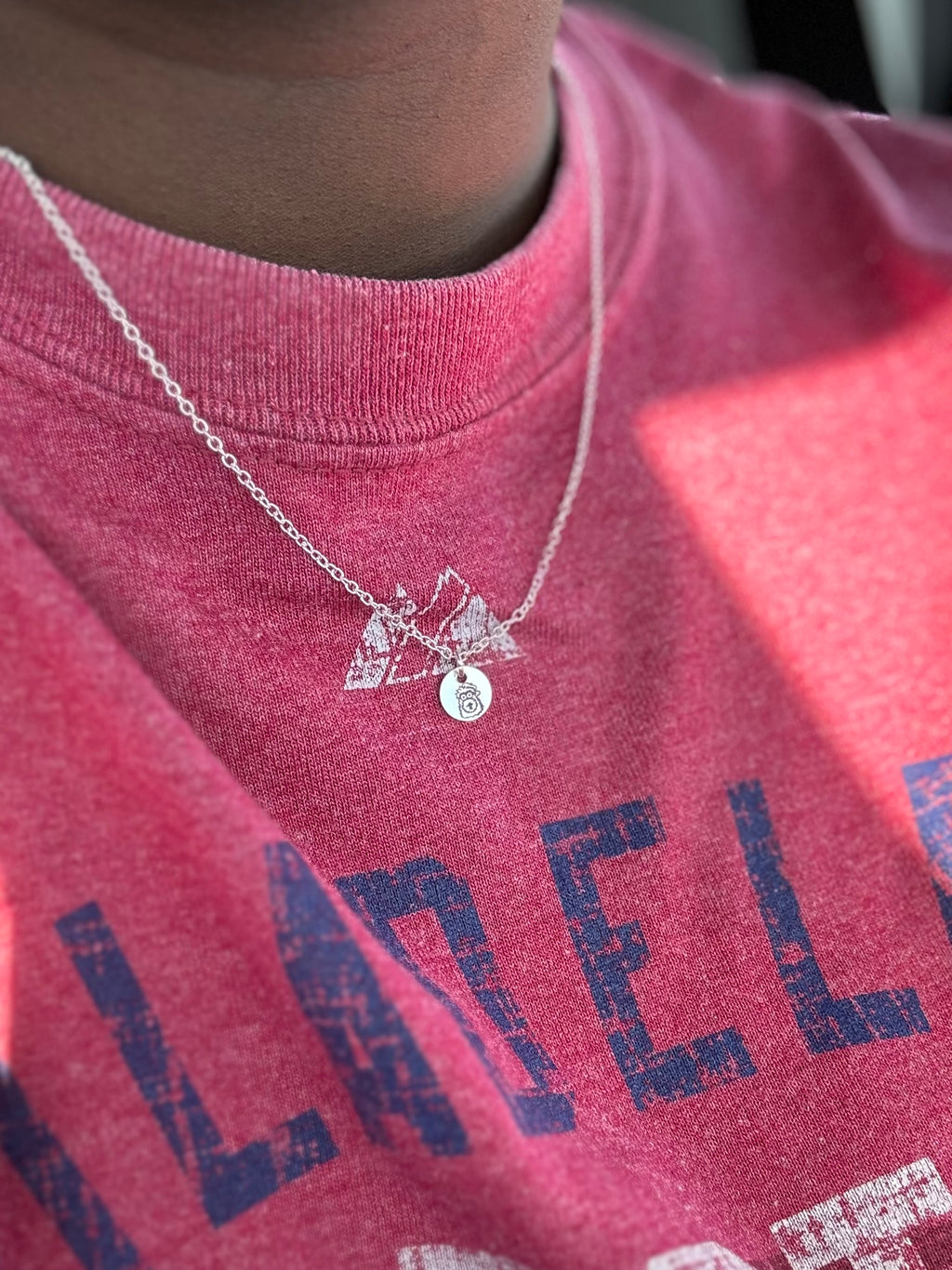 Tiny Engraved Sterling Silver Phanatic Necklace - Pretty Weird