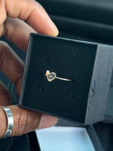 Heart Shaped Eagles Ring | Hand Soldered and Engraved Pretty Weird