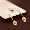 Eagles Jewelry Set – 14K Gold Filled Hoop Earrings & Custom Ring | Hand Engraved Philadelphia Eagles Gift Pretty Weird