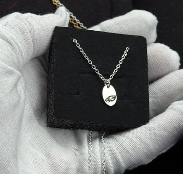 Sterling Silver Eagles Pendant Necklace – 8mm Hand Engraved Pretty Weird