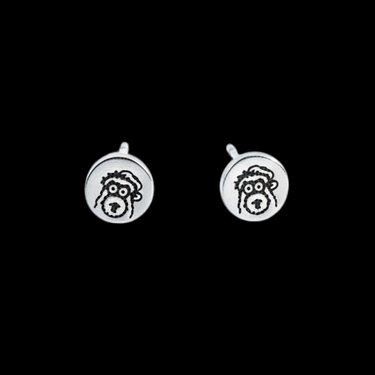 Hand Engraved Sterling Silver Phillies Stud Earrings | The Phanatic Design Pretty Weird