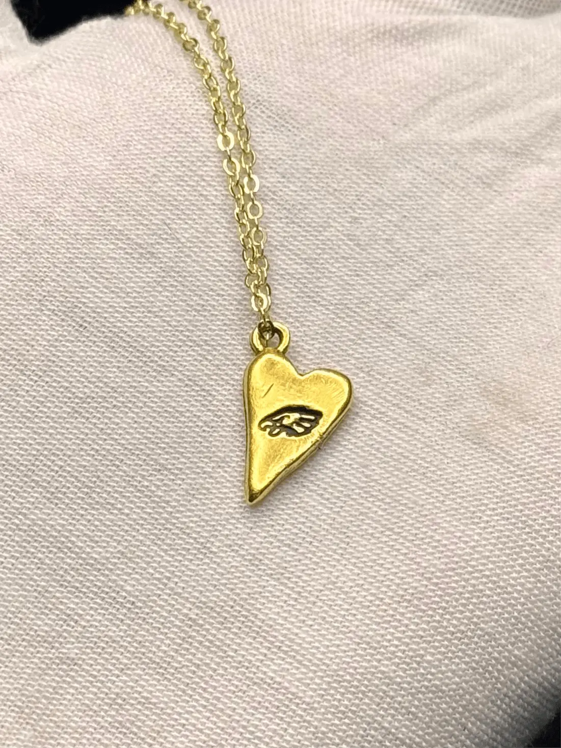 Antique Gold Eagles Heart Necklace Pretty Weird