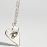 Antique Silver Eagles Heart Necklace Pretty Weird