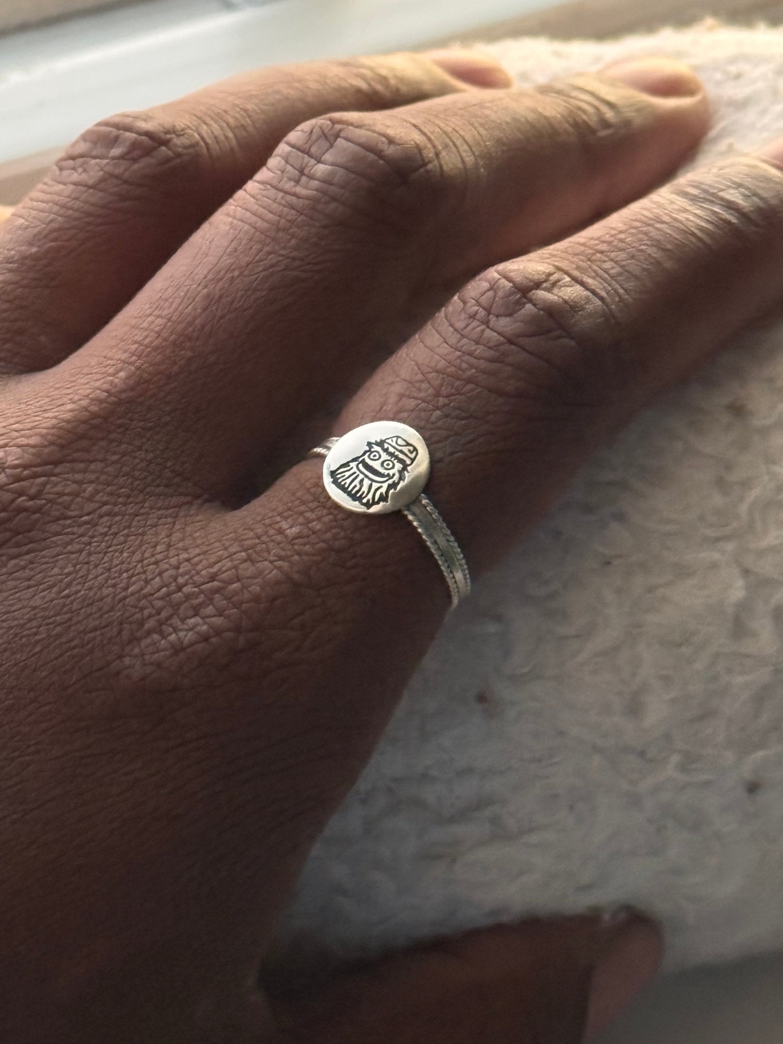 Gritty Engraved Triband Ring | Philadelphia Flyers Sterling Silver Jewelry Pretty Weird