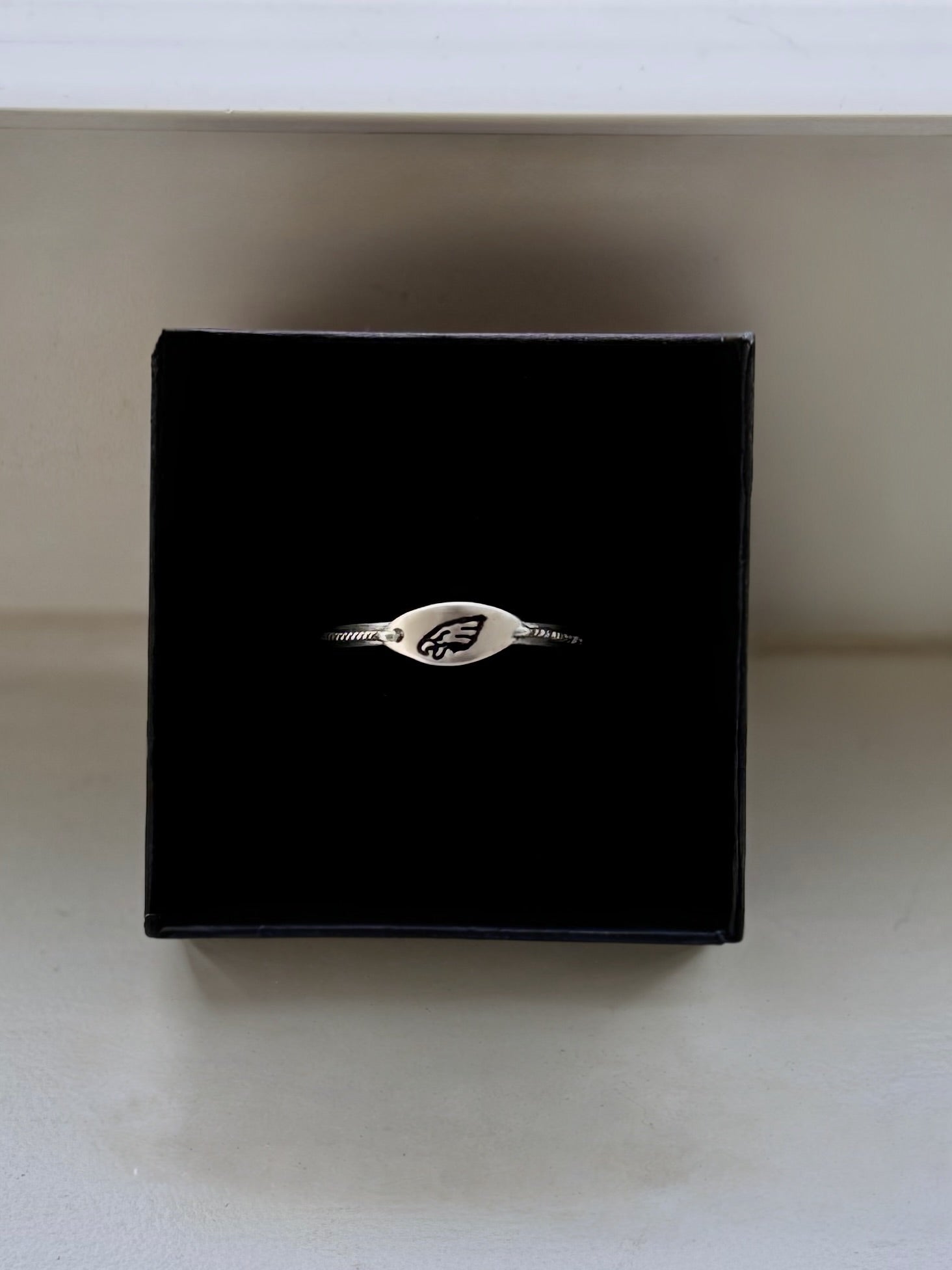 Marquise Ring & Eagles Logo Necklace Bundle