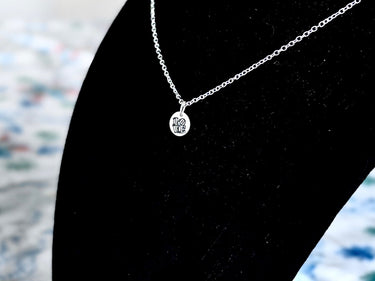 Sterling Silver LOVE Pendant Necklace – 8mm Hand Engraved Pretty Weird