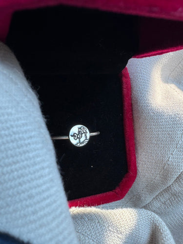 Silver Silly Phillies Phanatic Band Ring – Hand Engraved 4mm Flat Philadelphia Phillies Mascot Ring Pretty Weird