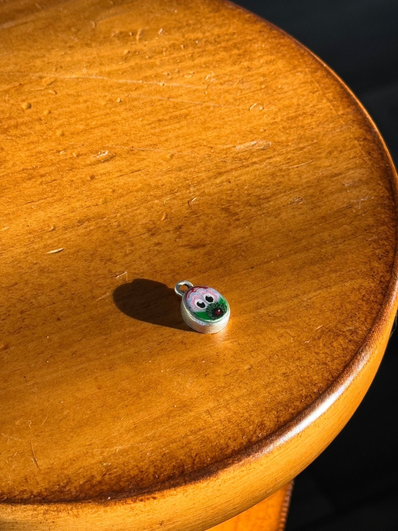 Tiny Oval Hand-Painted Phanatic Necklace