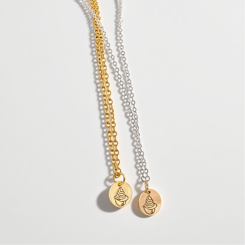 Gold & Rose Gold Phillies Ice Cream Helmet Necklaces