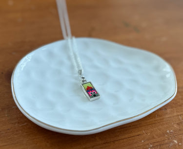 10mm x 20mm hand-painted Phillie Phanatic pendant necklace on 18-inch chain