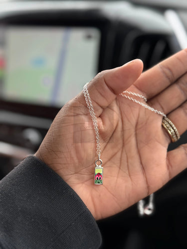 Baby Peeking Phanatic | Hand-Painted Pendant Necklace - Pretty Weird