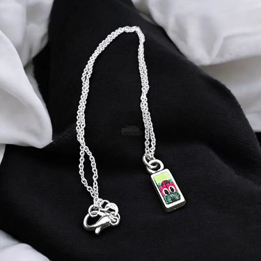 Baby Peeking Phanatic | Hand-Painted Pendant Necklace - Pretty Weird