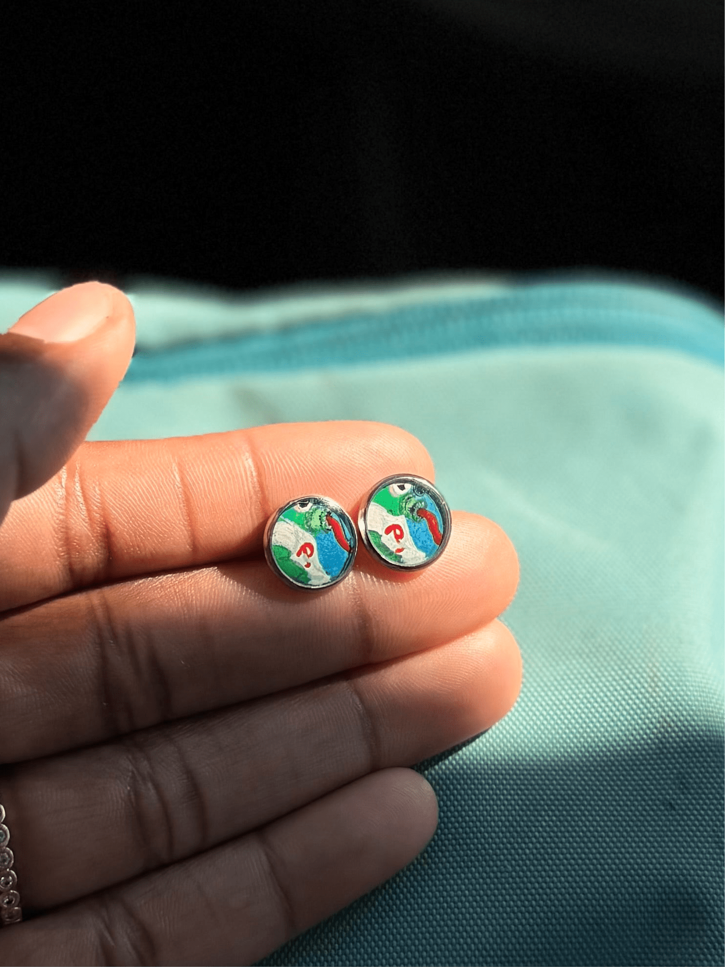 Silly Phanatic Tongue-Out Hand-Painted Stud Earrings – 10mm Stainless Steel Pretty Weird