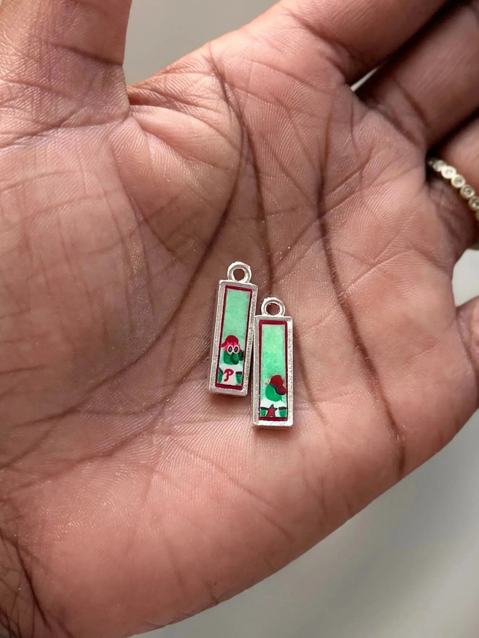 Mini Hand-Painted Phanatic Pendant Earrings Pretty Weird