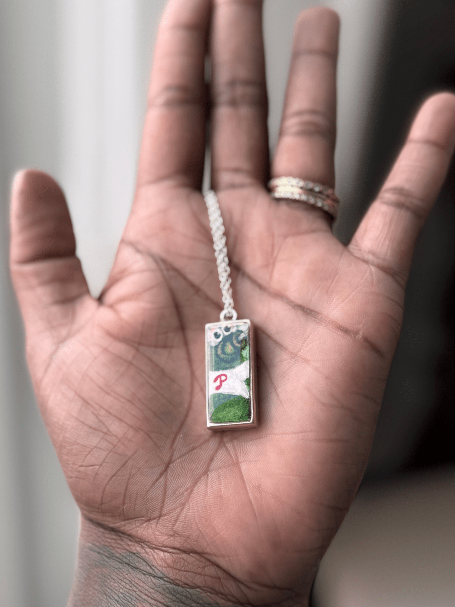 Hand-Painted Phanatic Pendant – Acrylic with Color-Shifting Accents