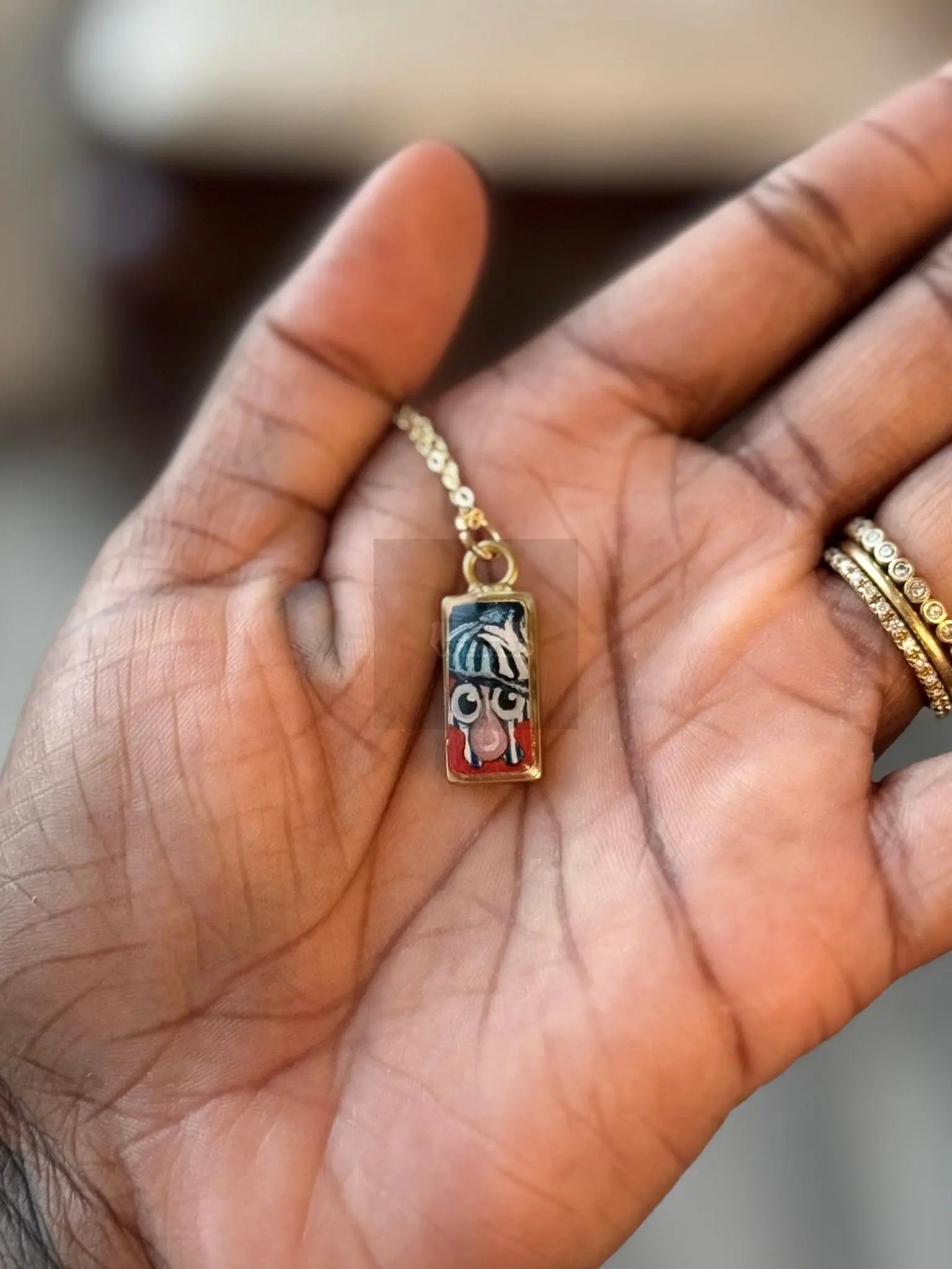 Custom Mascot Pendant Necklace | Hand Painted Pretty Weird